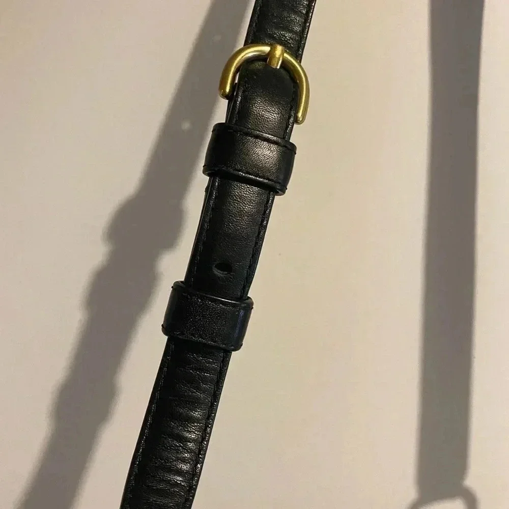 Coach Black leather crossbody handbag